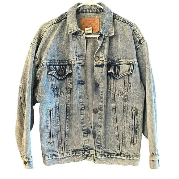 Vintage Levi's Blue Denim Jean Trucker Jacket Size Small - Picture 1 of 7